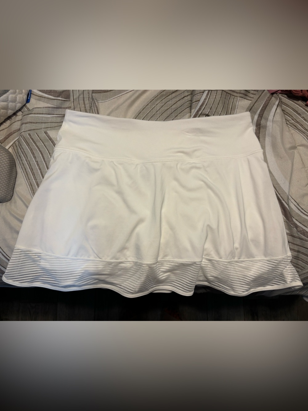 Ideology White Women's Active Skort with Ribbed Hem